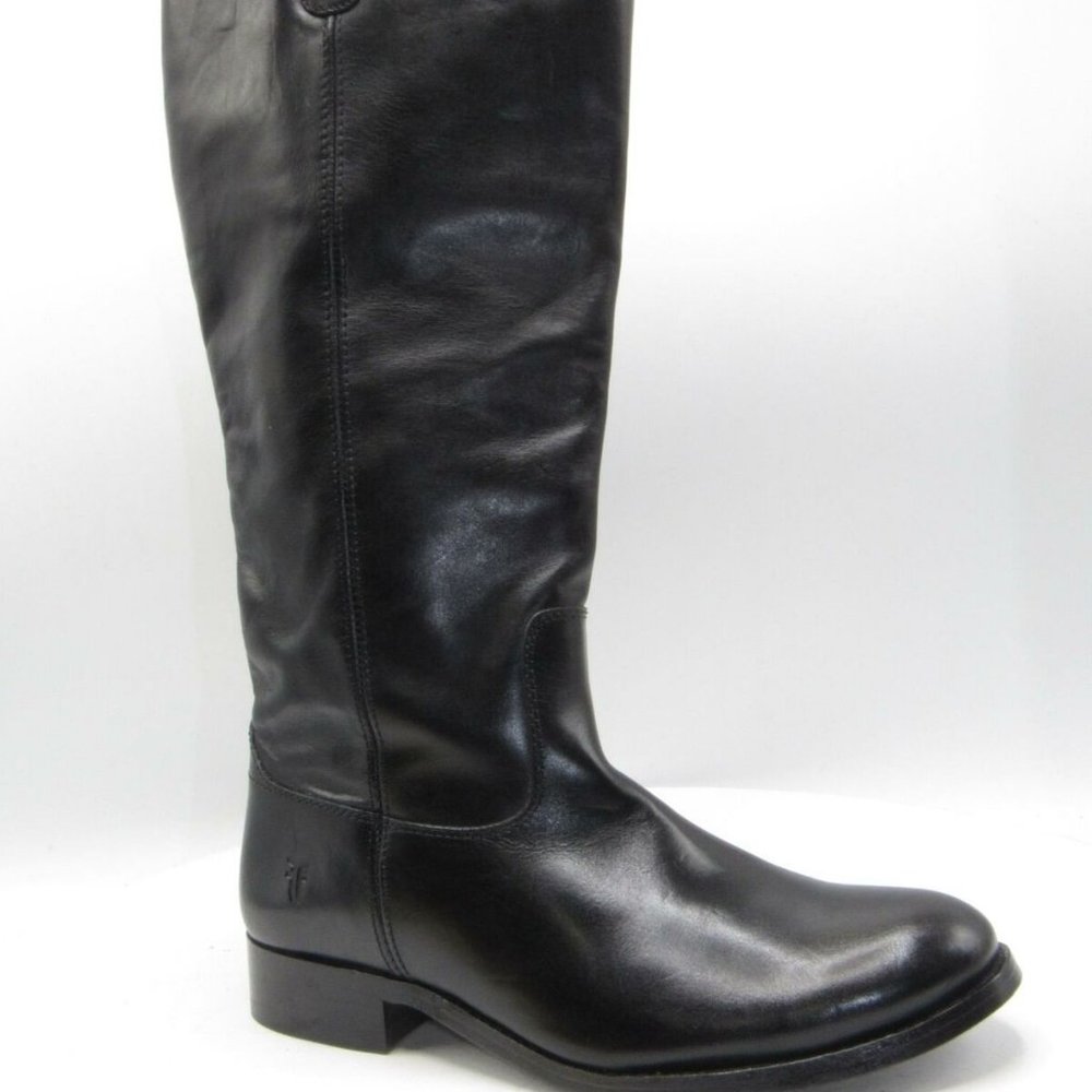 Frye Melissa Size 6 B Black Riding Boots C1B E1